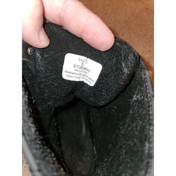 Sperry Top-Sider WOMEN'S Black Gosling Quilted Snow Duck Boots Size 8 US - Picture 4 of 4